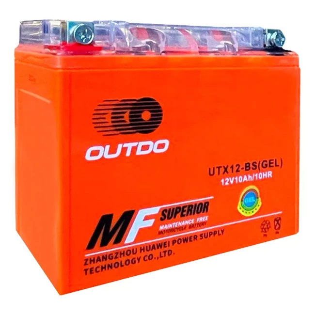 Мото аккумулятор OUTDO MOTO GEL 6CT-10Ah Аз (UTX12-BS)