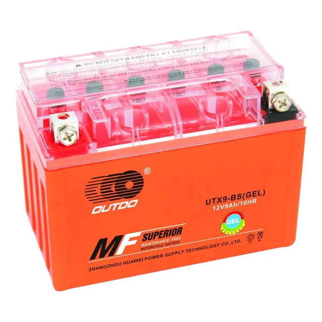 Мото акумулятор OUTDO MOTO GEL 6СТ-9Ah (UTX9-BS)