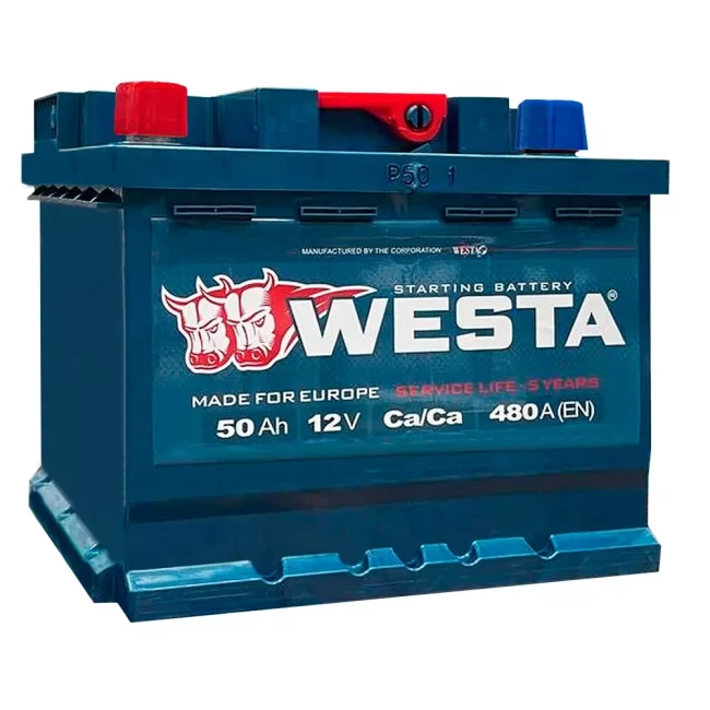 Автомобільний акумулятор WESTA 6CT-50Аh Аз (WPR501)