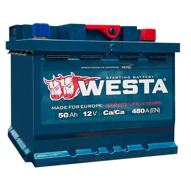Автомобильный аккумулятор WESTA 6CT-50Аh АзЕ (WPR500)