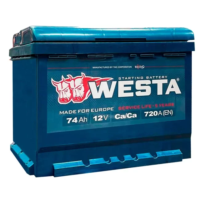 Автомобільний акумулятор WESTA 6CT-74Аh Аз