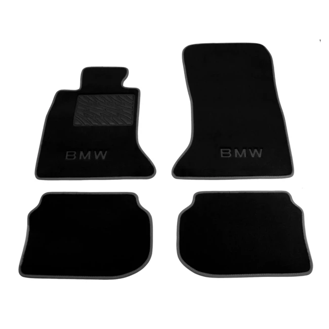 Автоковрик двухслойный Classic 7mm Black 07327-Custom