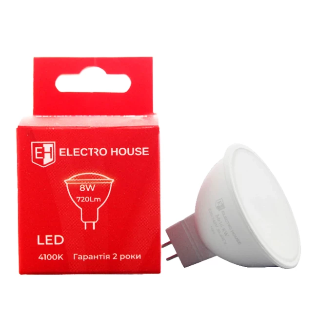 Светодиодная лампа Electro House MR16 8W (EH-LMP-8MR16) Светодиодная лампа Electro House MR16 8W (EH-LMP-8MR16)