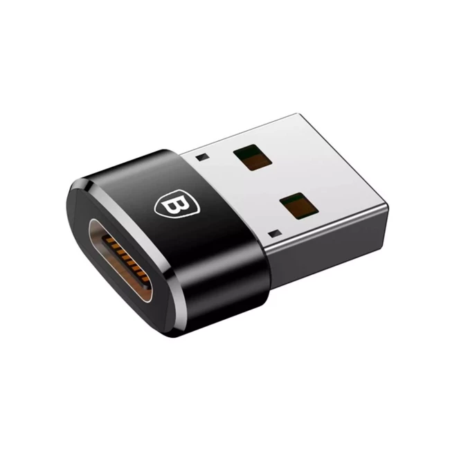Адаптер Baseus Baseus Mini Type-C female/USB черный (CAAOTG-01)