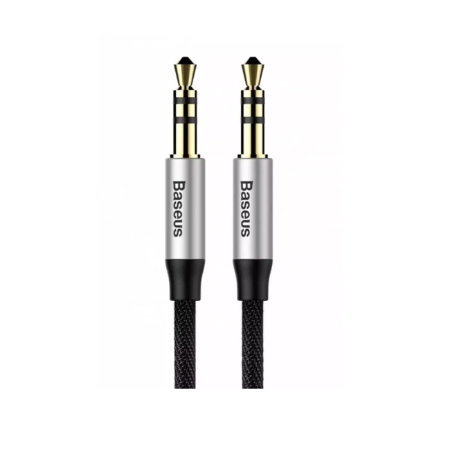 Аудиокабель Baseus Yiven AUX 3.5mm 1.5m серебристо-черный (CAM30-CS1)