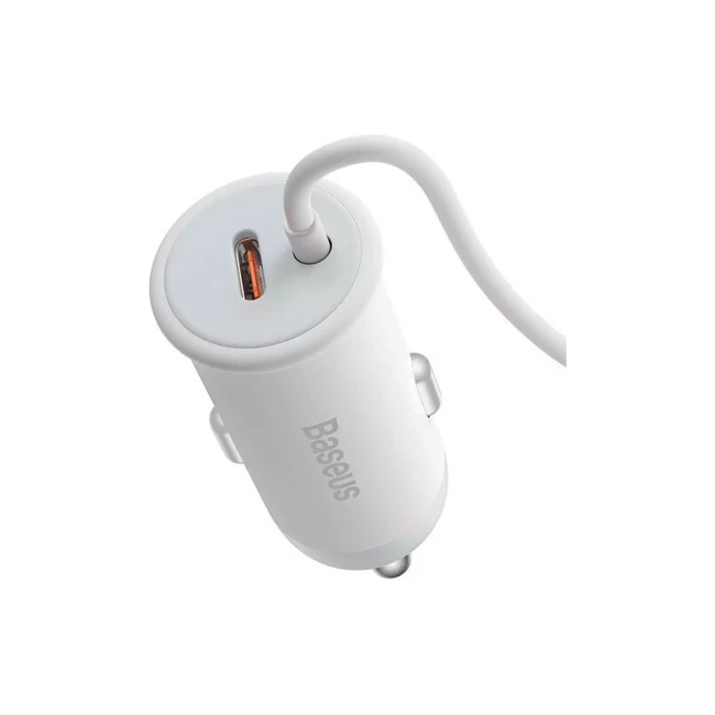 Автомобильное зарядное устройство Baseus CW01 Magnetic Wireless 40W белый (SUCX040102)