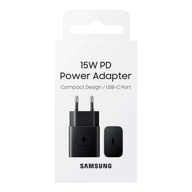Сетевое зарядное устройство Samsung 15W PD Black (EP-T1510NBEGRU)