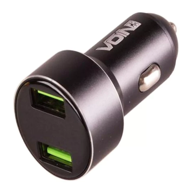 Автомобильное зарядное устройство VOIN C-31209BK, 2USB (12/24V - 5V 3,1A) + вольтметр (C-31209BK (233))