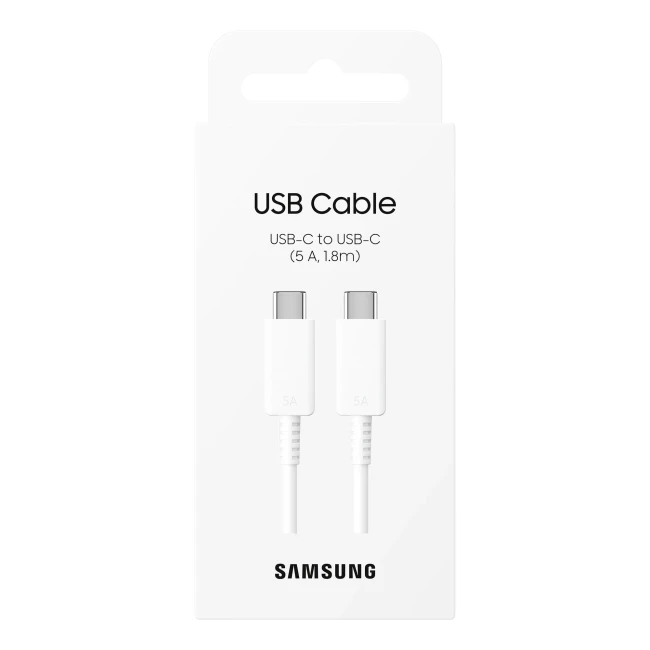 Кабель Samsung Type-C to Type-C 5A 1.8m White (EP-DX510JWRGRU)