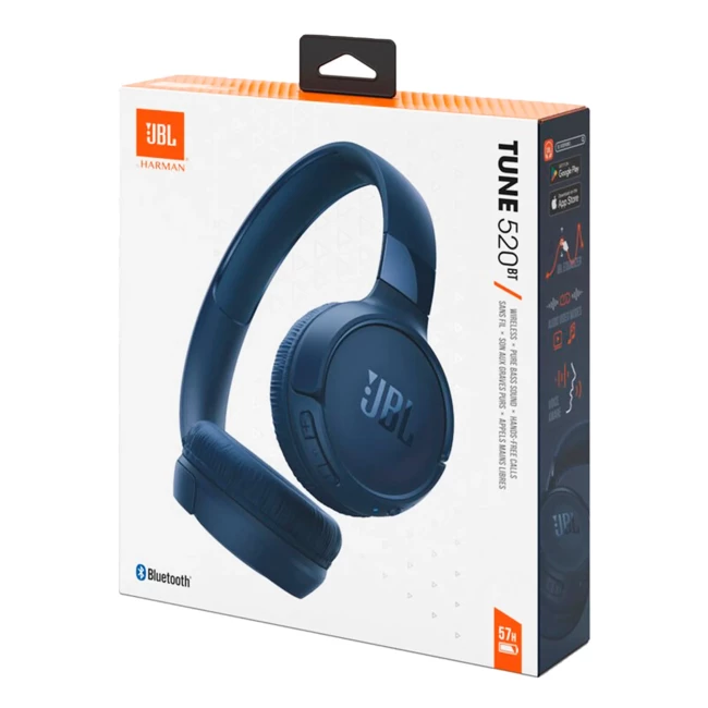 Наушники JBL Tune 520 BT Blue (JBLT520BTBLUEU)