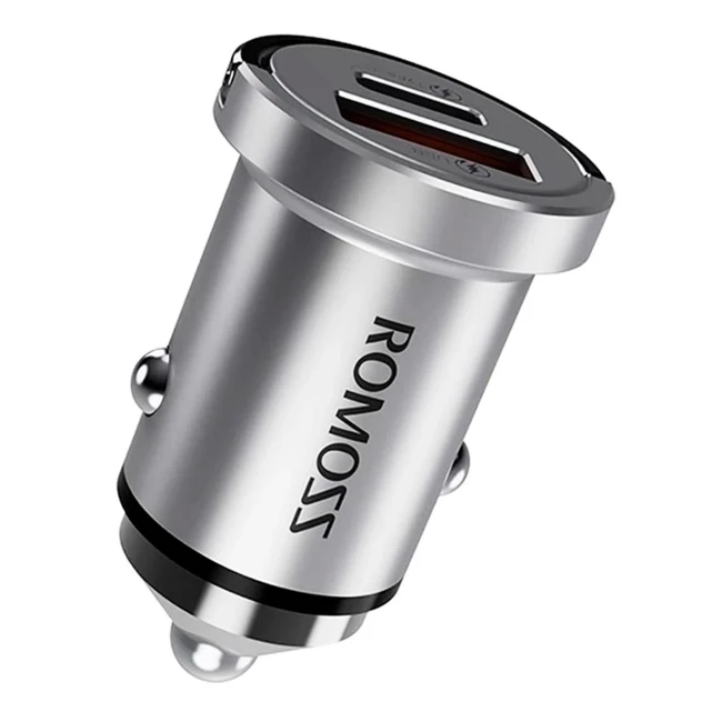 Автомобільний зарядний пристрій Romoss 20W USB/Type-C (AU20T-10-S14) (AU20T-10-S14