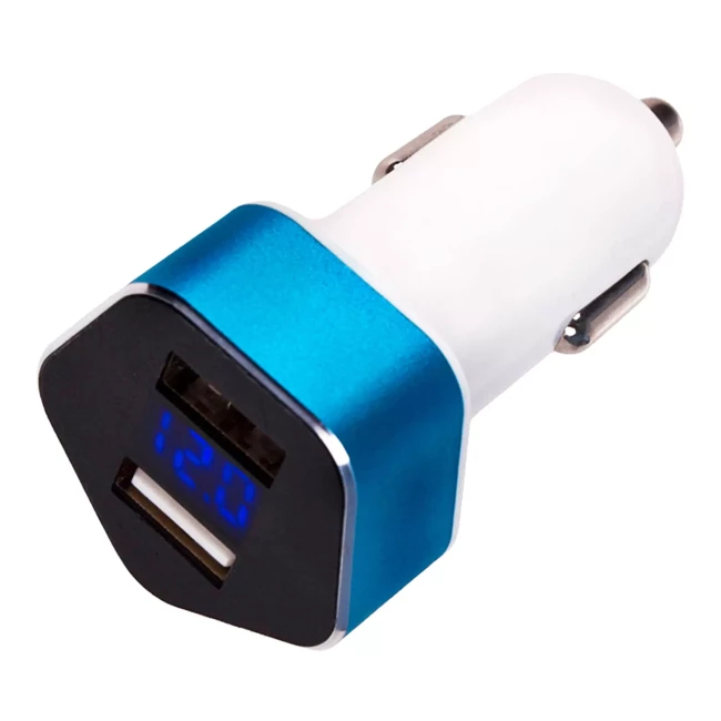 Автомобильное зарядное устройство VOIN C-2406 2USB (12/24V - 5V 2,4A) + вольтметр (C-2406 (180))
