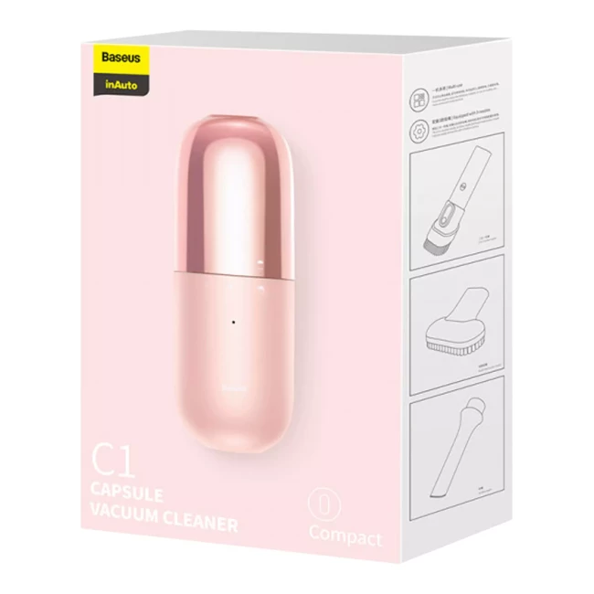 Автопилосос Baseus C1 Capsule Vacuum Cleaner pink