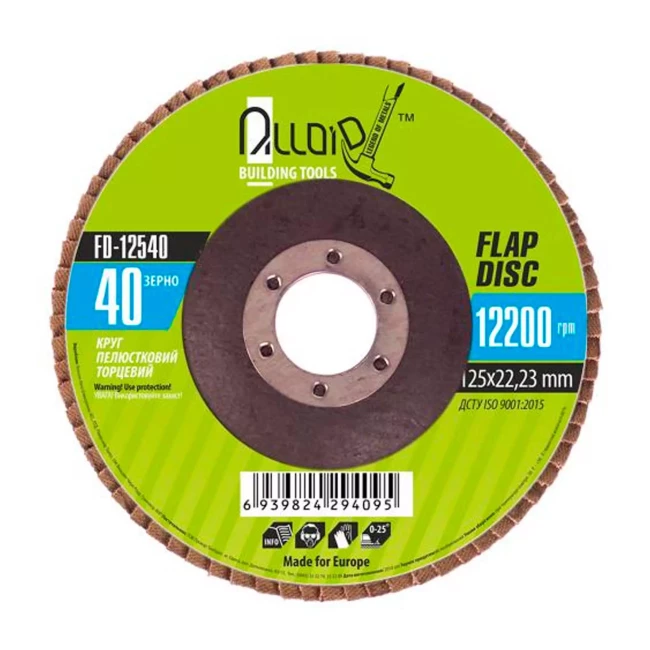 Круг лепестковый торцевой Alloid 125 мм, зерно  40 (FD-12540)