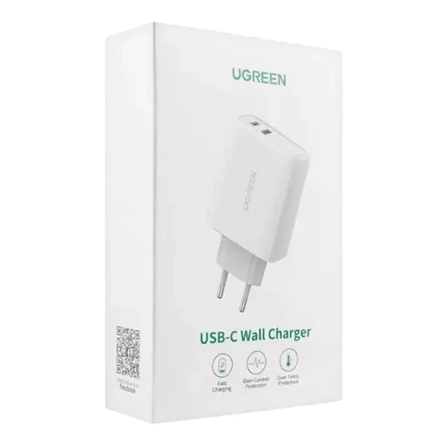 Сетевое зарядное устройство UGREEN CD170 38W USB/Type-C белый