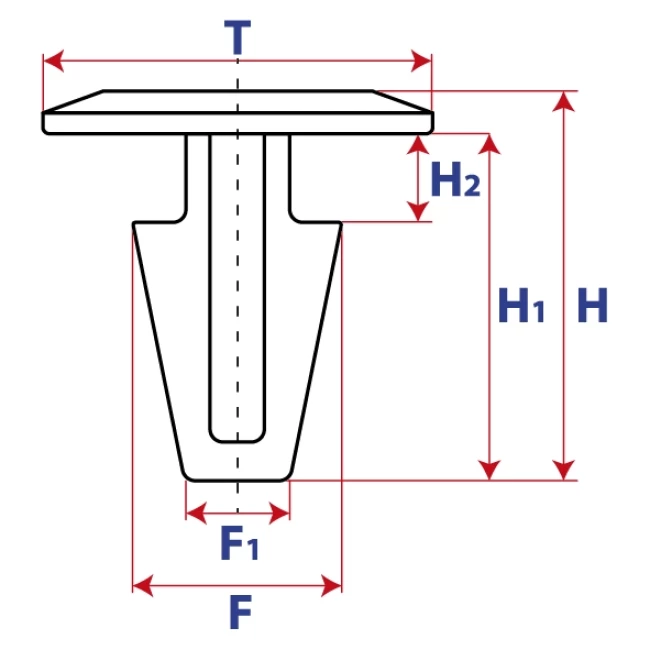 10831 Крепление обшивки MAK одна шляпка, тип "Якорь"