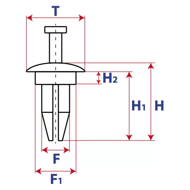11284 Крепление распорного действия MAK с винтовым штырьком (E92Z17C756C/GJ2150034)
