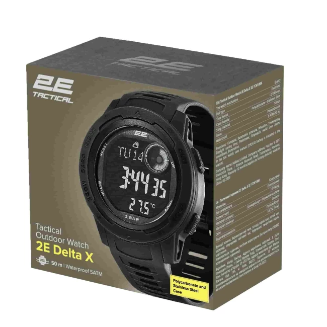 Тактические часы 2E Delta X Black (2E-TCW10BK)