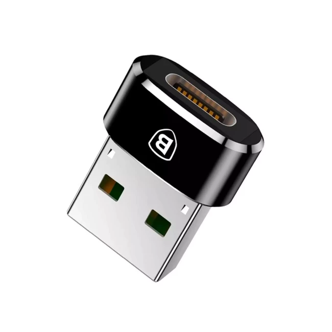 Адаптер Baseus Baseus Mini Type-C female/USB черный (CAAOTG-01)