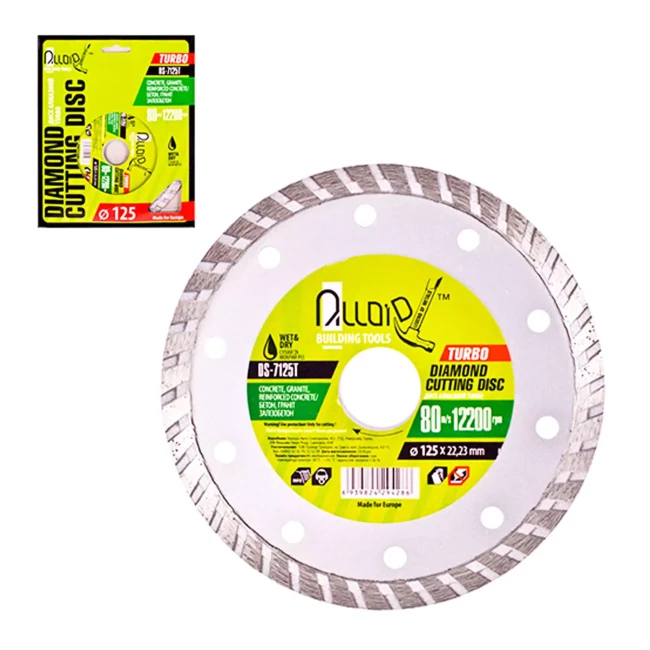 Диск алмазный отрезной Turbo Alloid 125 мм (DS-7125T)