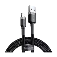 Кабель Baseus Cafule USB Lightning 1.5A 2M черно-серый