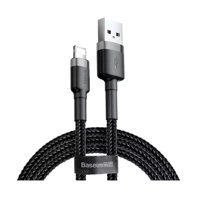 Кабель Baseus Cafule USB Lightning 1.5A 2M черно-серый