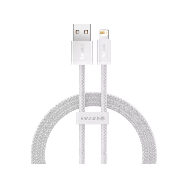 Кабель Baseus USB to Lightning 2.4A 1m белый (CALD000402)