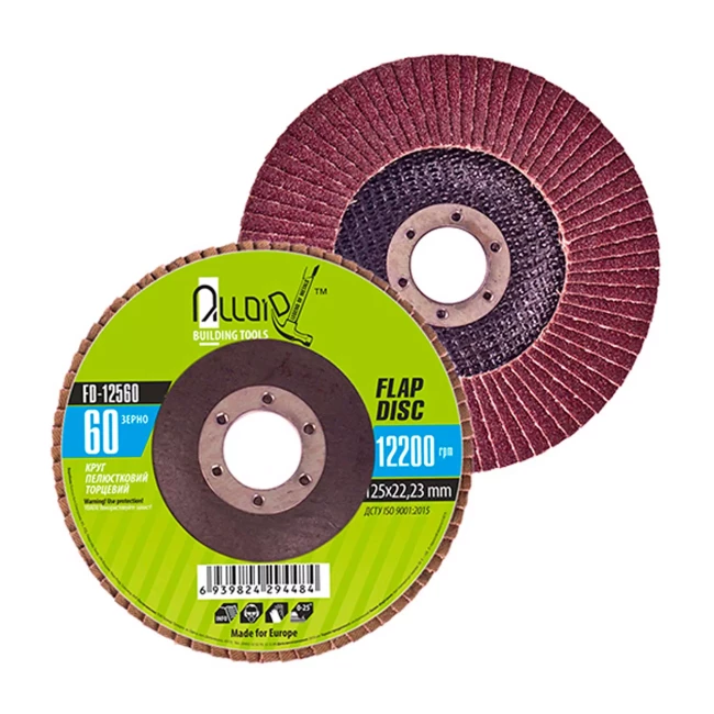 Круг лепестковый торцевой Alloid 125 мм, зерно 60 (FD-12560) Круг лепестковый торцевой Alloid 125 мм, зерно 60 (FD-12560)