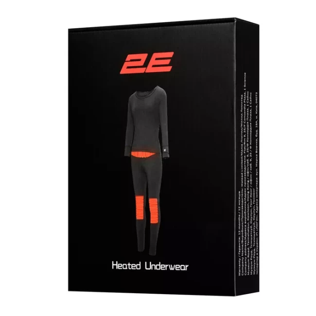 Чоловіча термобілизна з підігрівом 2E eFiber for Men Black розмір XL (2E-HUEFMXL-BK)