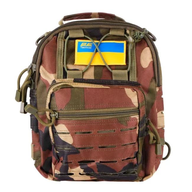 Сумка Слінг 2Е Tactical Laser Cut 2.5л темний камуфляж (2E-MILSLIBAG-Y09L-WC)