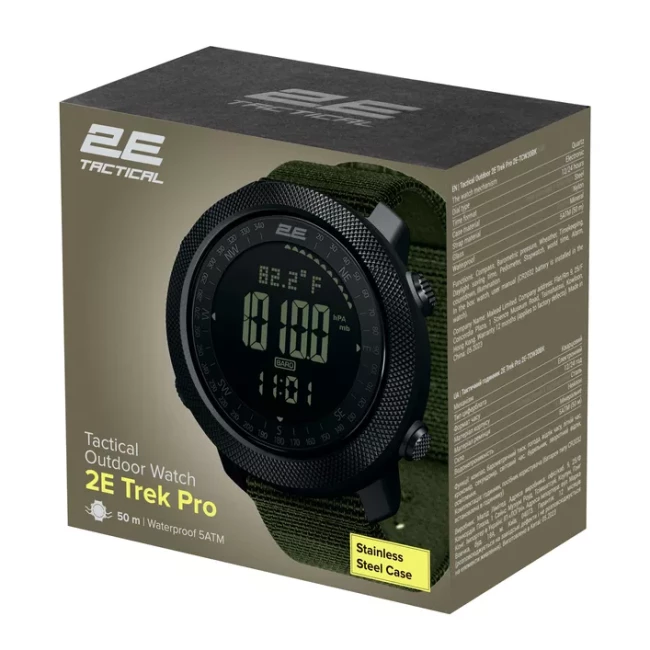 Тактические часы 2E Trek pro Black-green (2E-TCW30BK)