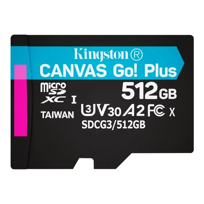 Карта пам'яті Kingston microSDX C512GB Canvas Go Plus A2 U3+SD