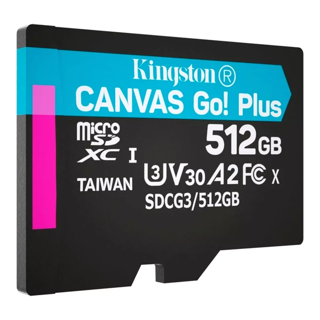 Карта пам'яті Kingston microSDX C512GB Canvas Go Plus A2 U3+SD