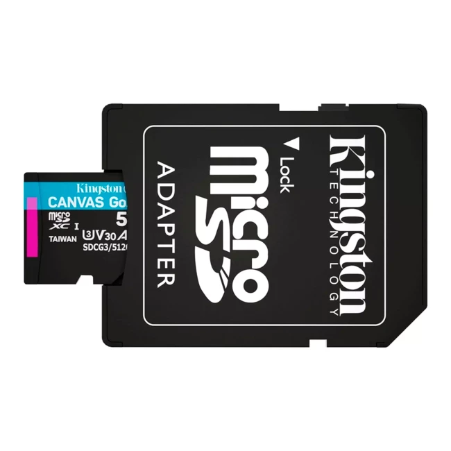 Карта пам'яті Kingston microSDX C512GB Canvas Go Plus A2 U3+SD