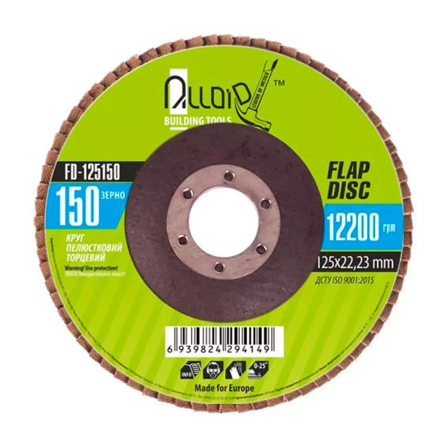 Круг лепестковый торцевой Alloid 125 мм, зерно 150 (FD-125150)