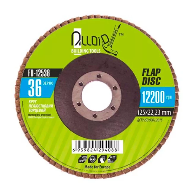 Круг лепестковый торцевой Alloid 125 мм, зерно  36 (FD-12536)