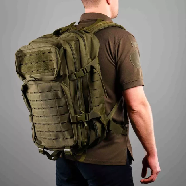 Рюкзак тактический 2Е 45л Laser cut зеленый (2E-MILTACBKP-45L-OG)
