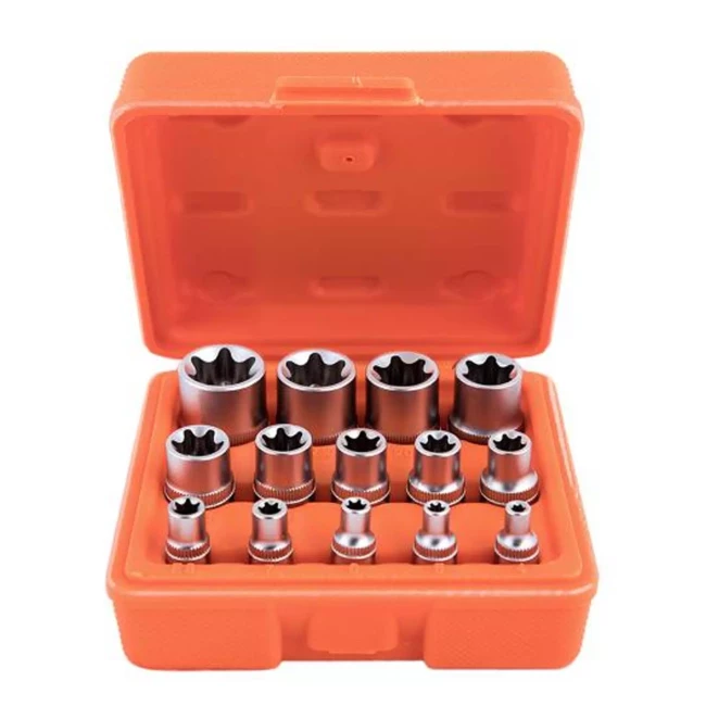 Набор головок Alloid торкс 1/4"-3/8"-1/2"DR, Е4-Е24, 14 предм.