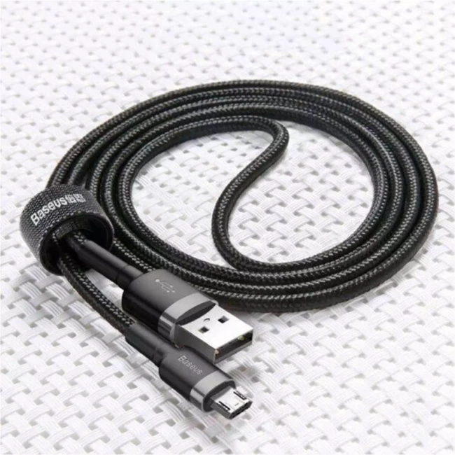 Кабель Baseus Cafule USB Micro 1.5A 2M черно-серый