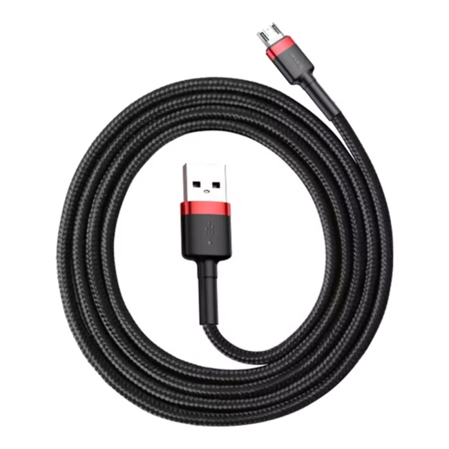 Кабель Baseus Cafule USB Micro 1м чорно-червоний