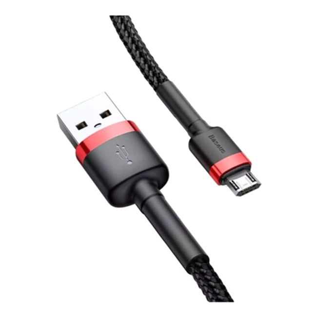 Кабель Baseus Cafule USB Micro 1м чорно-червоний