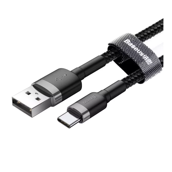 Кабель Baseus Cafule USB Type-C 1м черно-серый