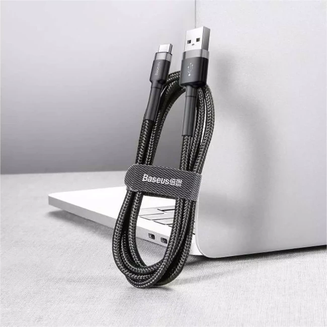 Кабель Baseus Cafule USB Type-C 1м черно-серый