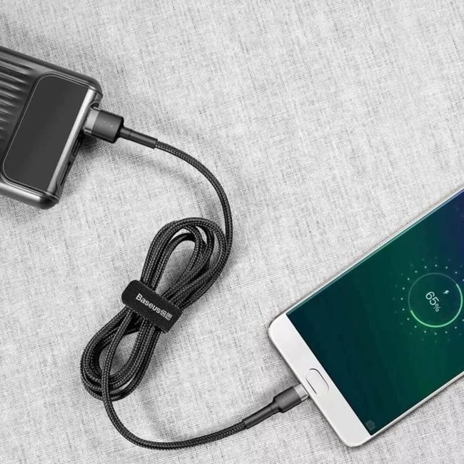 Кабель Baseus Cafule USB Type-C 1м черно-серый