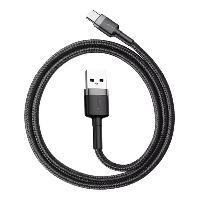 Кабель Baseus Cafule USB Type-C 1м черно-серый