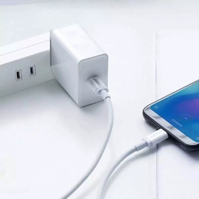 Кабель UGREEN US264 Type-C toType-C 60W 3A 1м білий