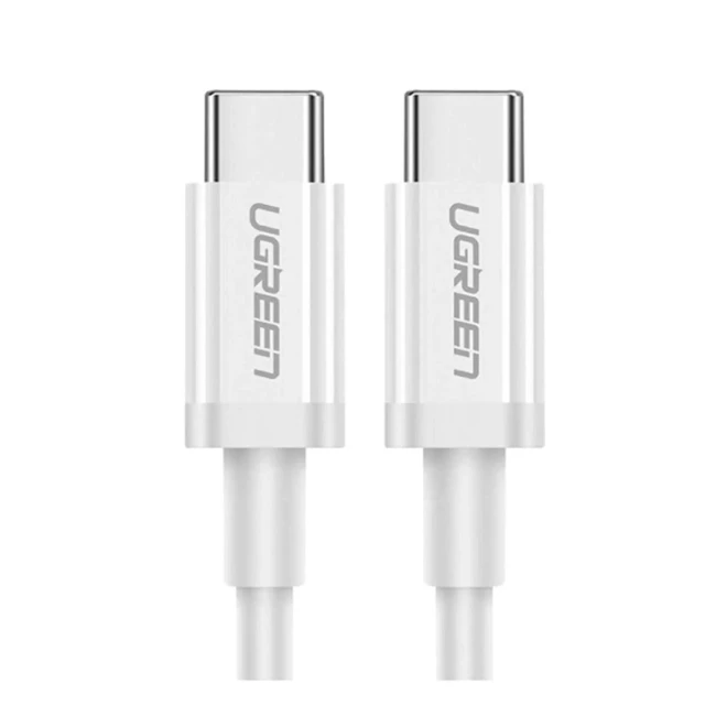 Кабель UGREEN US264 Type-C toType-C 60W 3A 1м білий