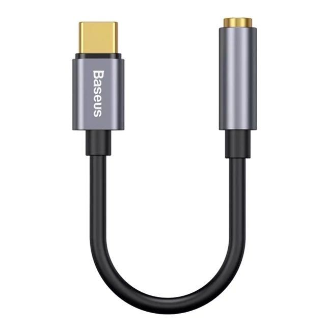 Переходник Baseus Type-C to 3.5mm Adapte L54 серый (CATL54-0G)