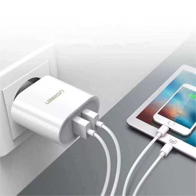 Сетевое зарядное устройство UGREEN CD104 2xUSB 3.4A Charger белый