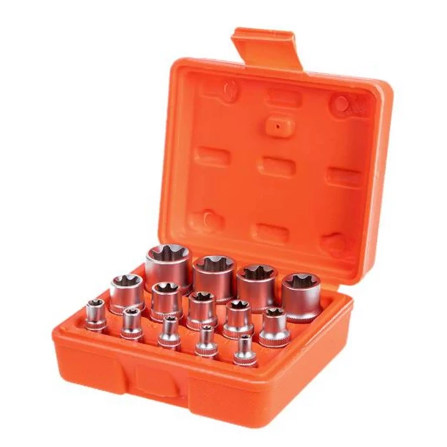 Набор головок Alloid торкс 1/4"-3/8"-1/2"DR, Е4-Е24, 14 предм.